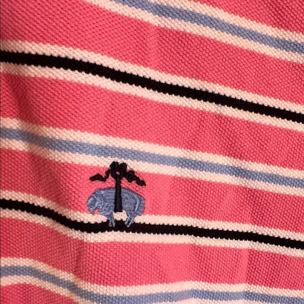 Brooks Brothers Pink Striped Polo Shirt - Picture 3 of 5